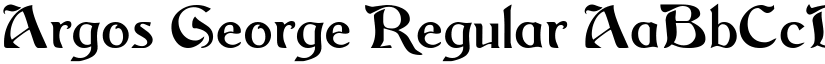 Argos George Regular font