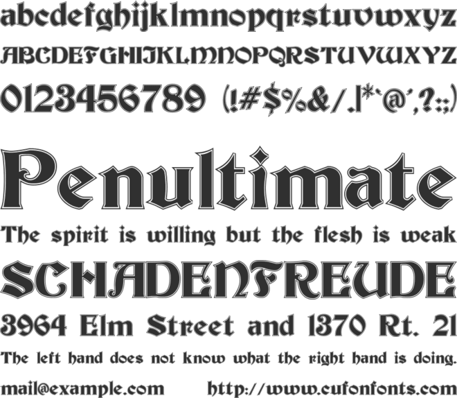 Becker Inline font preview