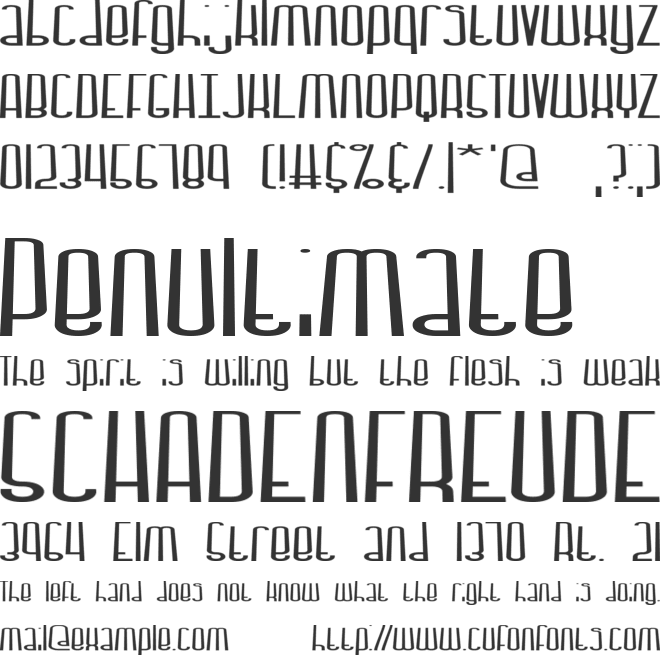 Dystorque BRK font preview