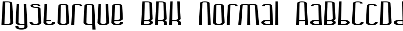 Dystorque BRK Normal font