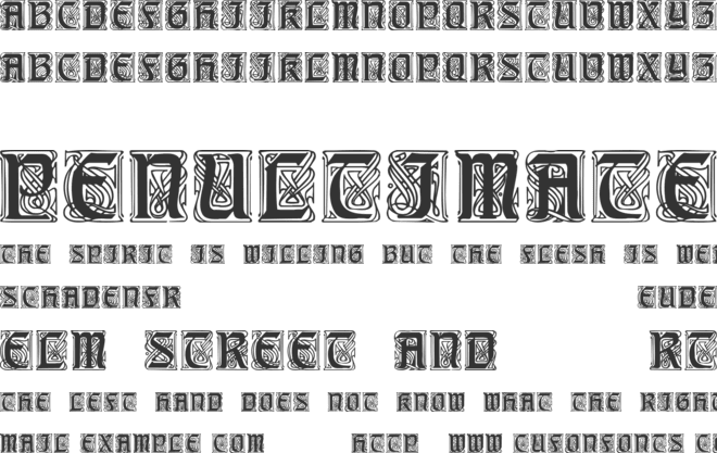 Carrick Caps font preview