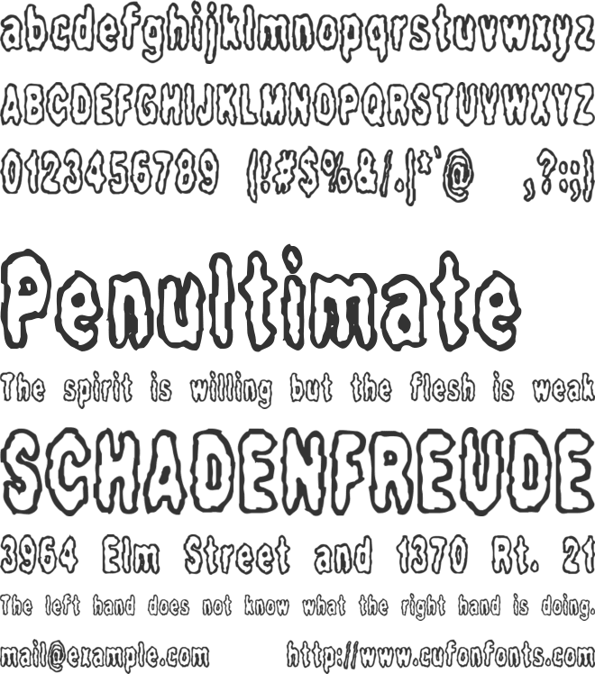 Fidgety BRK font preview