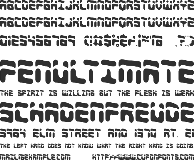 Foreshadow BRK font preview