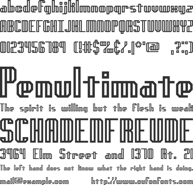 genotype H BRK font preview