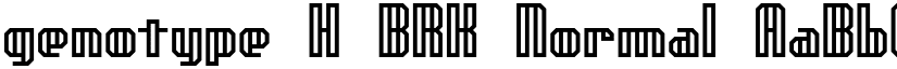 genotype H BRK Normal font