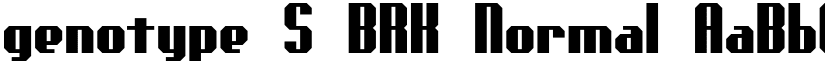 genotype S BRK Normal font