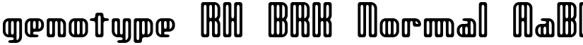 genotype RH BRK Normal font