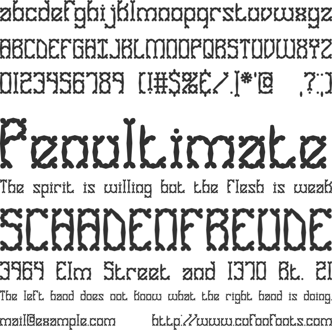 Goose Bumps II BRK font preview