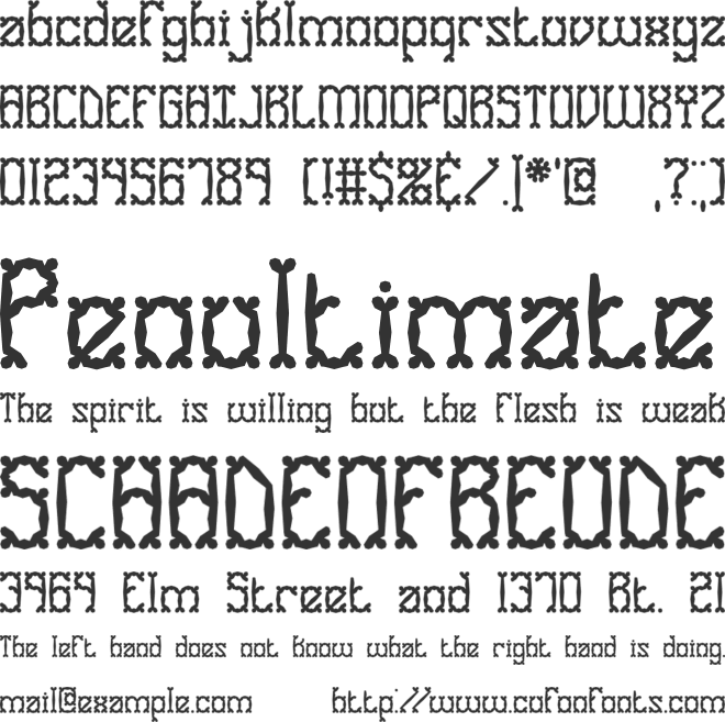 Goose Bumps II BRK font preview