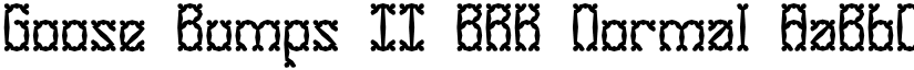 Goose Bumps II BRK Normal font