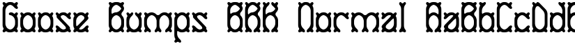 Goose Bumps BRK Normal font