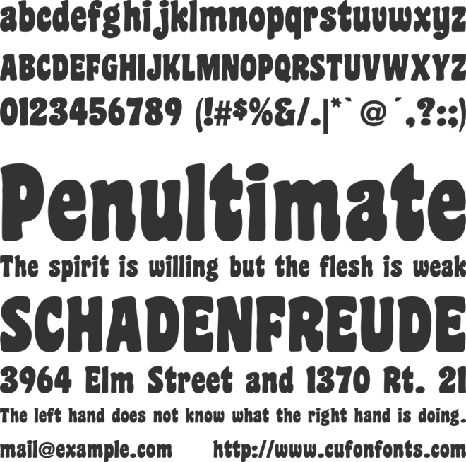 Coaster font preview