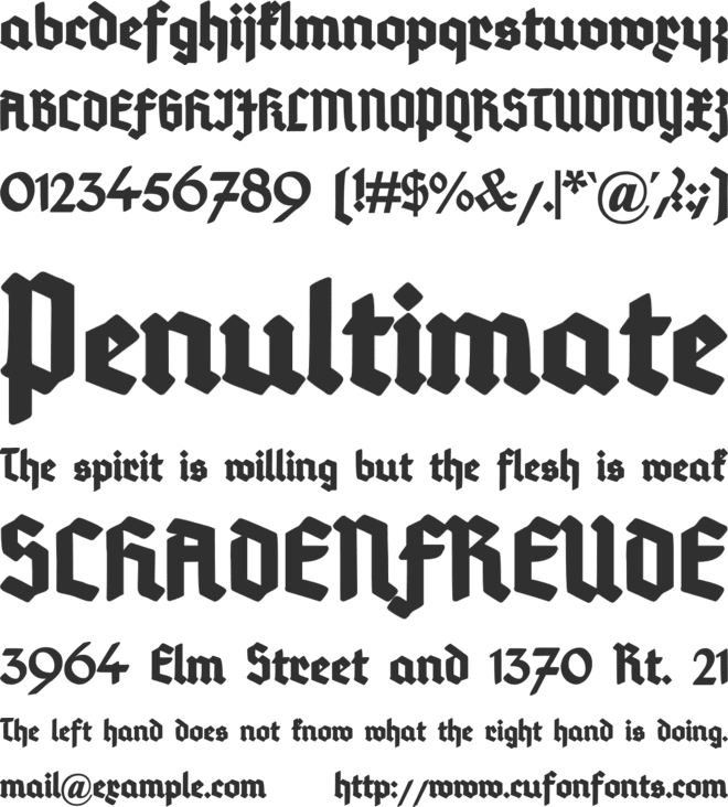 Deutsch-Gotisch Heavy font preview