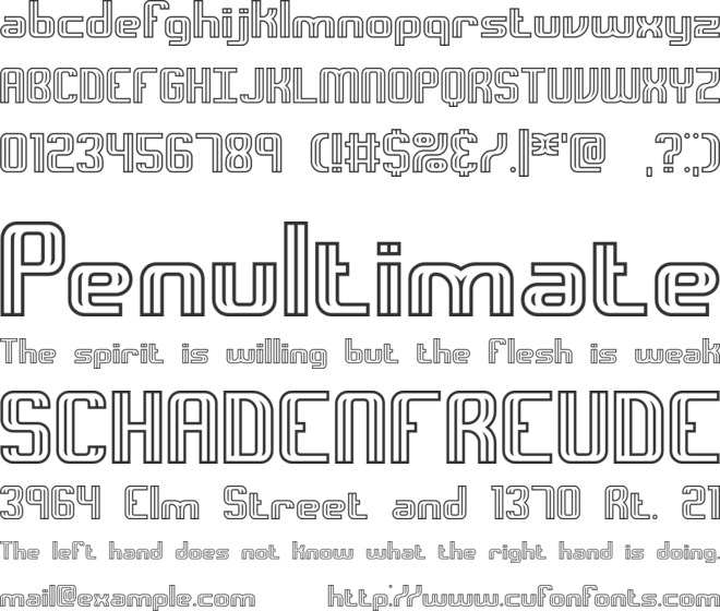 Intersect C BRK font preview