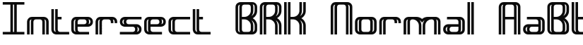 Intersect BRK Normal font