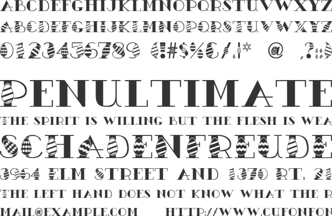 Easter Egg font preview