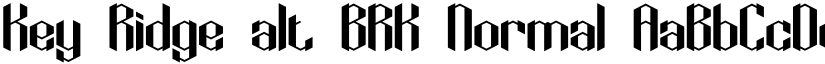 Key Ridge alt BRK Normal font