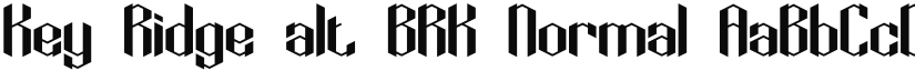 Key Ridge alt BRK font download
