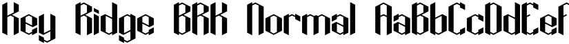 Key Ridge BRK Normal font