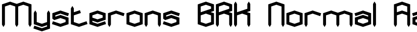 Mysterons BRK Normal font
