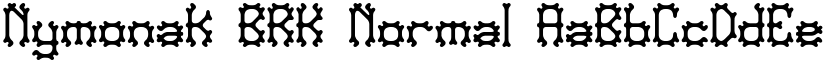 Nymonak BRK Normal font