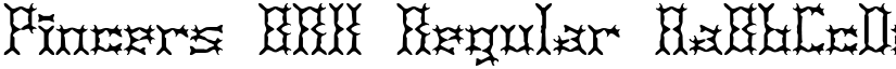 Pincers BRK Regular font