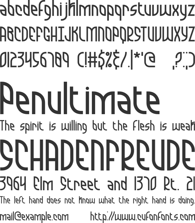 Quarantine BRK font preview