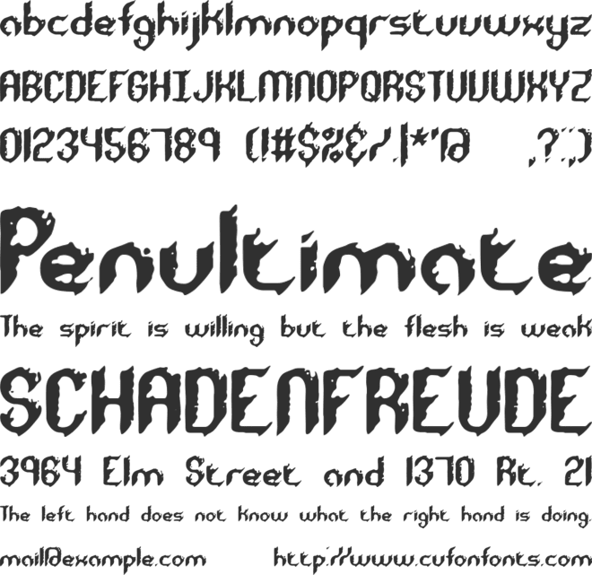Rough Day BRK font preview