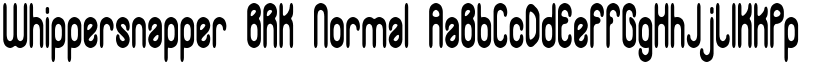 Whippersnapper BRK Normal font