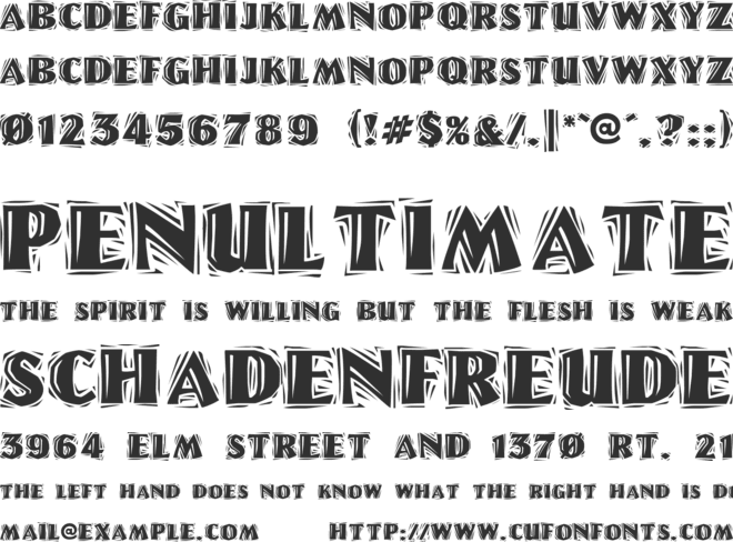 Linolschrift Heavy font preview