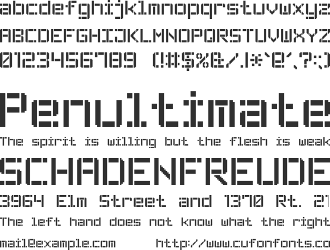 Stencil Pixel-7 font preview