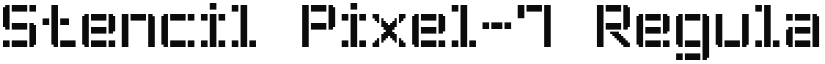 Stencil Pixel-7 Regular font