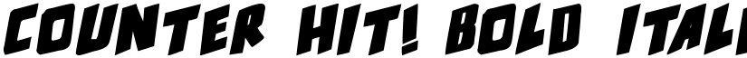 counter hit! Bold Italic font