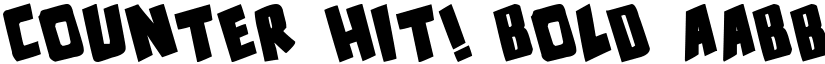 counter hit! Bold font