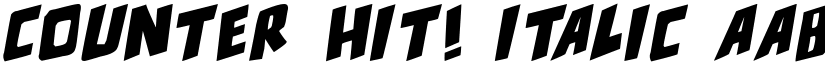 counter hit! Italic font