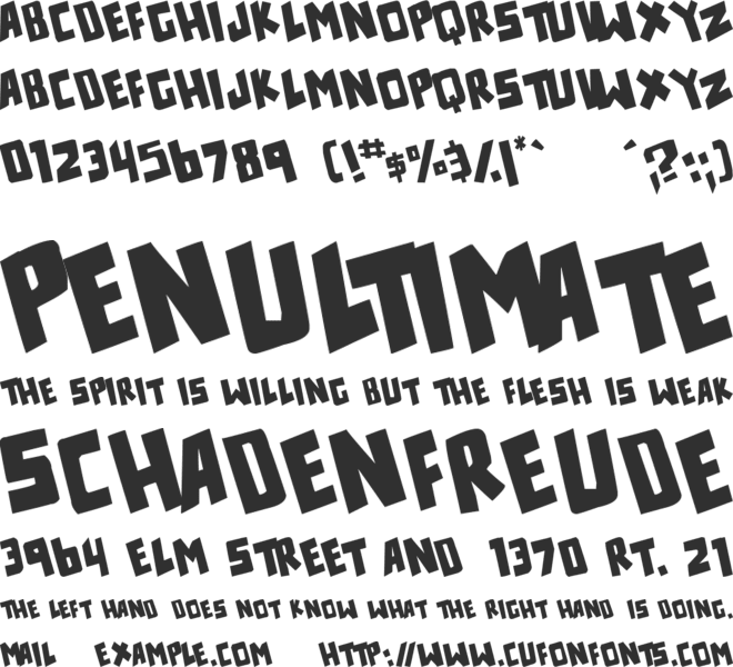 counter hit! font preview