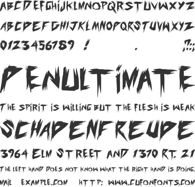 old evils font preview