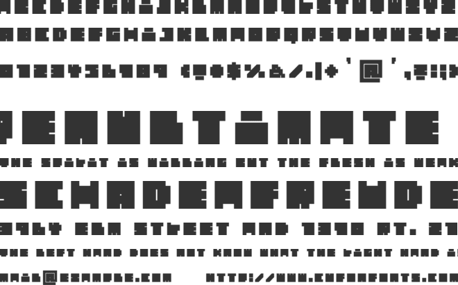 WEAR FAT SHIRT font preview