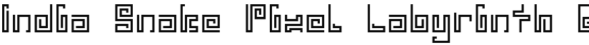 India Snake Pixel Labyrinth Game Regular font