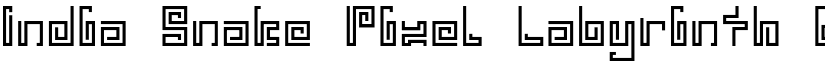 India Snake Pixel Labyrinth Game Regular font