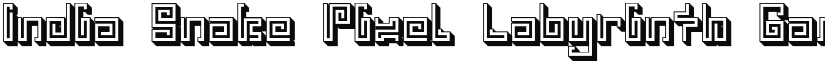 India Snake Pixel Labyrinth Gam 3d font