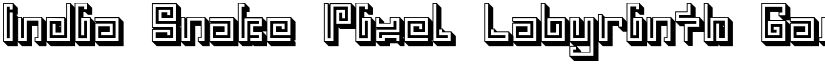 India Snake Pixel Labyrinth Gam 3d font