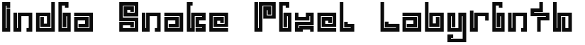 India Snake Pixel Labyrinth Gam Bold font