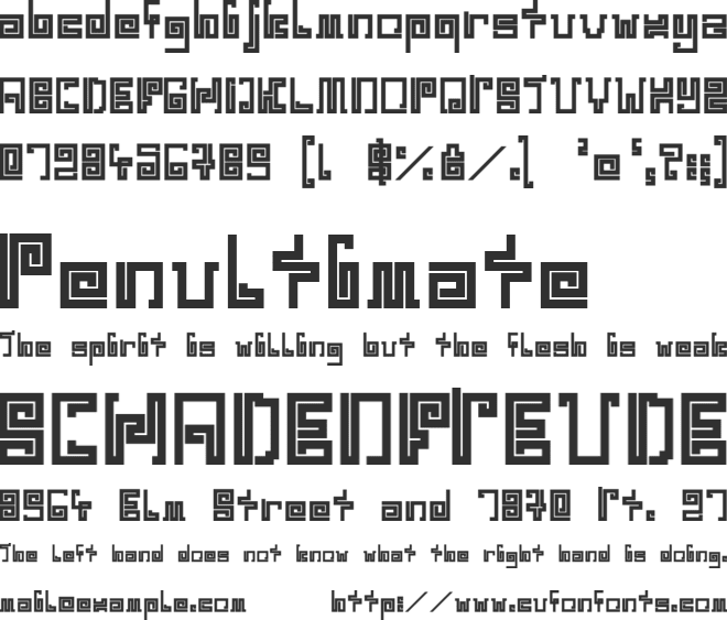 India Snake Pixel Labyrinth Gam font preview