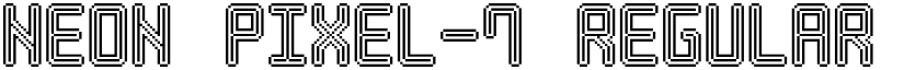 Neon Pixel-7 Regular font