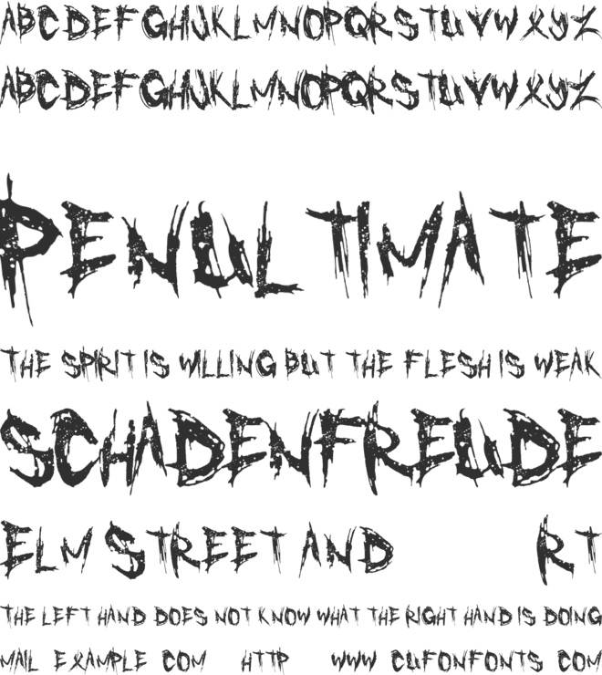 Cannibal font preview