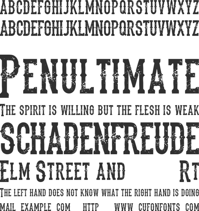 the dead saloon font preview
