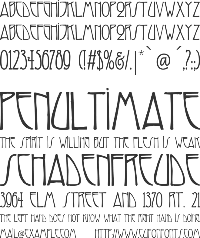 Reynold font preview