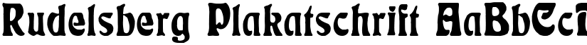 Rudelsberg Plakatschrift font