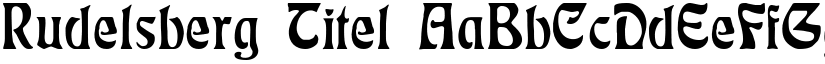 Rudelsberg Titel font